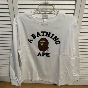 Bathing Ape college long sleeve tee
